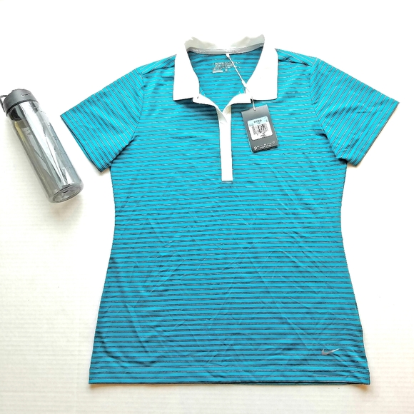 Nike Golf Polo Teal Dri-Fit NWT {M} - Picture 2 of 8